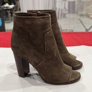 Frye Brown Suede Heeled Boots